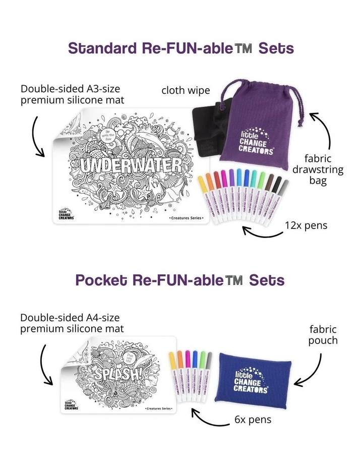 Reusable Silicone Travel Colouring Set Magic! image 3