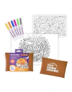 Reusable Silicone Travel Colouring Set Roar!