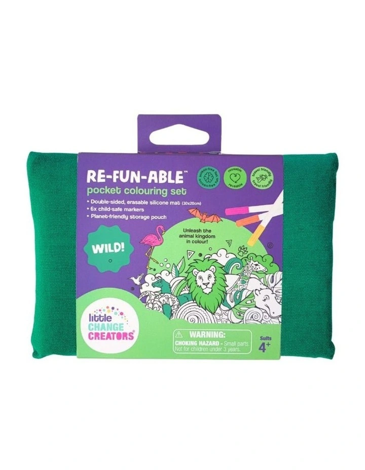 Reusable Silicone Travel Colouring Set Wild! image 4