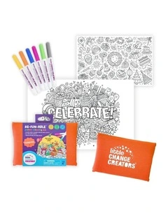 Reusable Silicone Travel Colouring Set Celebrate!