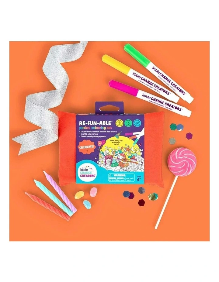 Celebrate Pocket Reusable Colouring Gift Set image 3