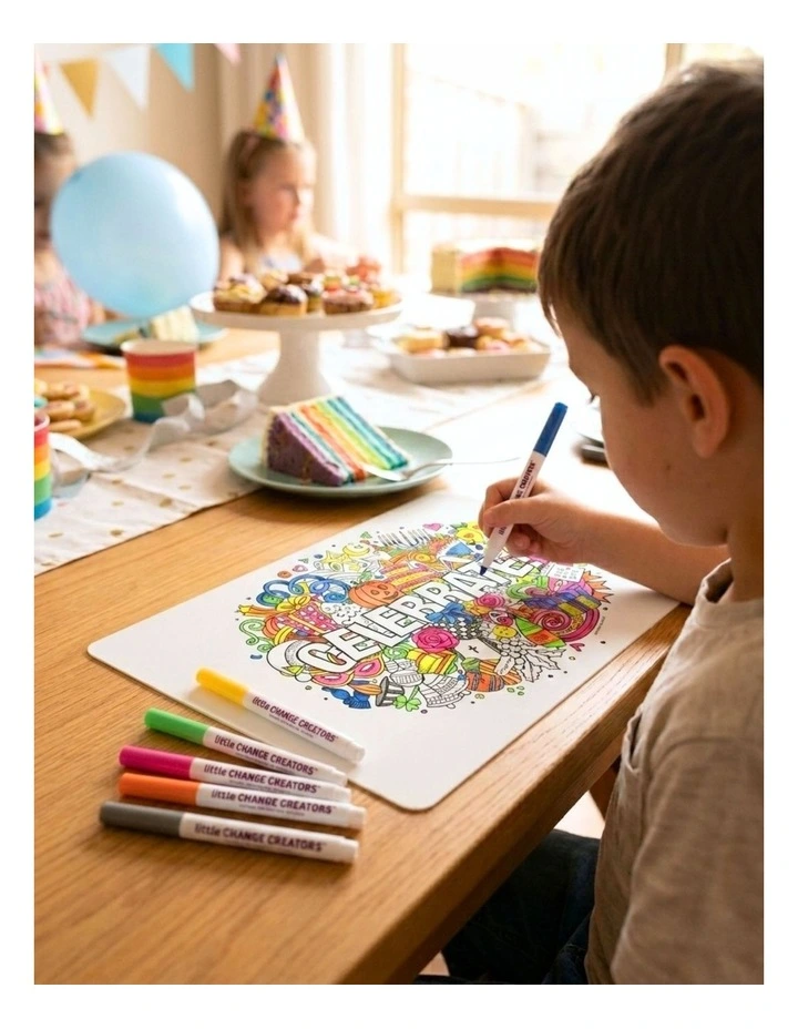 Reusable Silicone Travel Colouring Set Celebrate! image 4