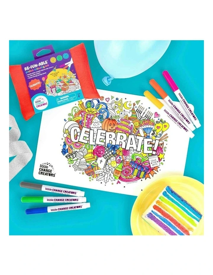 Celebrate Pocket Reusable Colouring Gift Set image 4