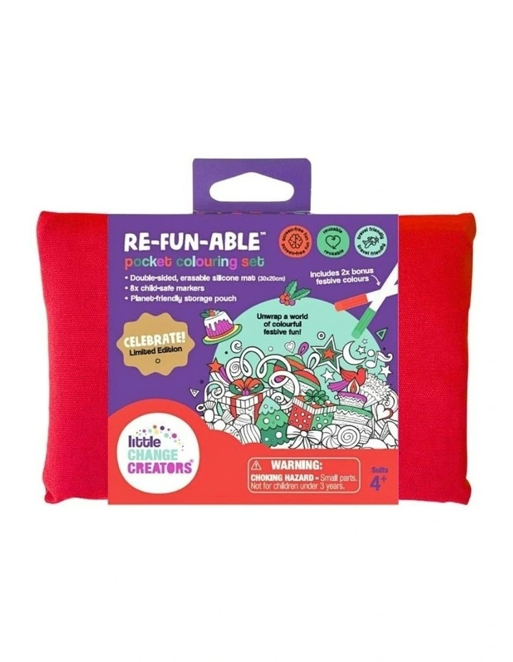 Celebrate Limited Edition Christmas Reusable Colouring Activity Set image 1