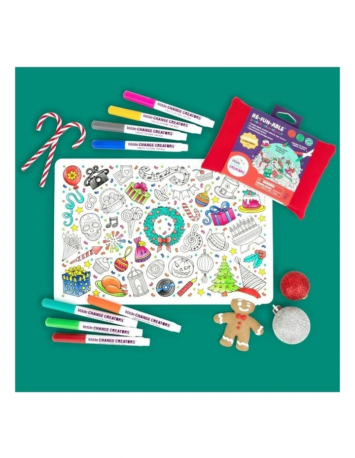 Celebrate Limited Edition Christmas Reusable Colouring Activity Set image 6