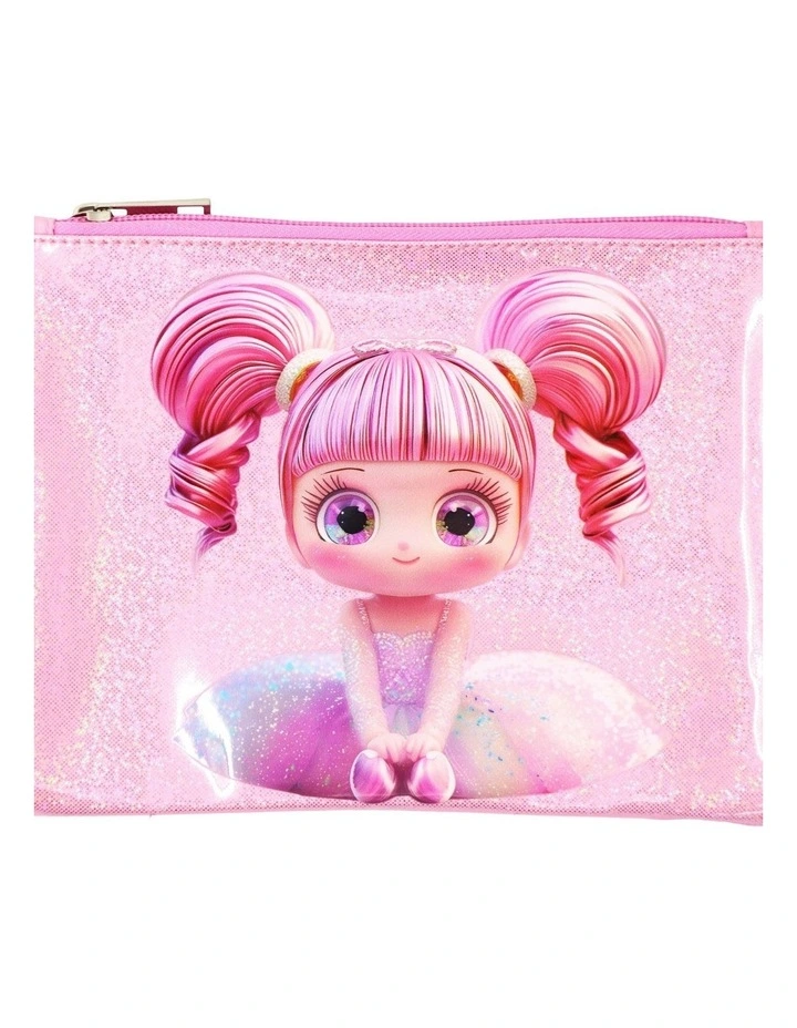 Ballerina Sparkle Backpack And Pencil Case Set in Pink image 5