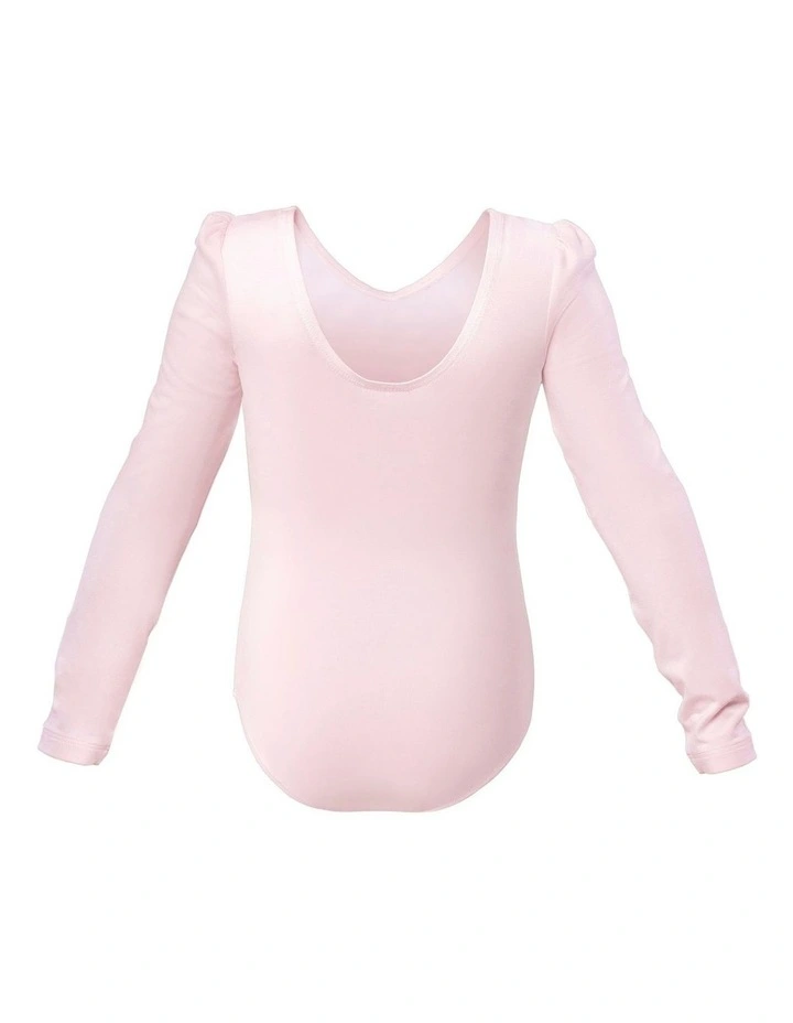 Long Sleeve Ballet Leotard in Pink image 2