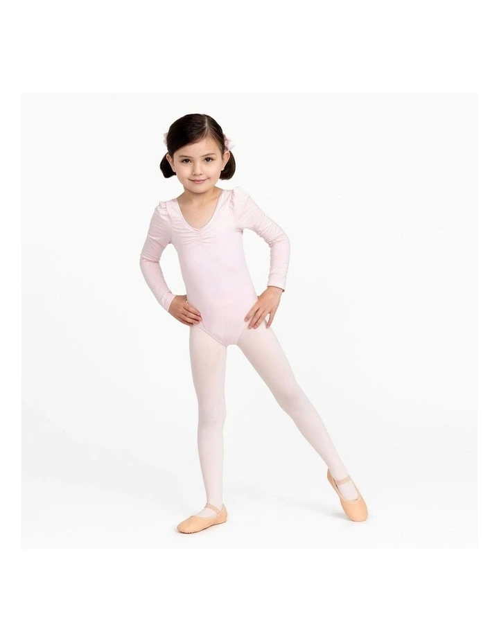 Long Sleeve Ballet Leotard in Pink image 3