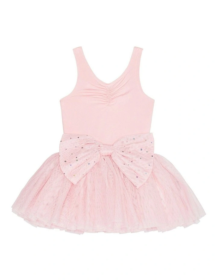 Flo Dancewear Beatrice Statement Sequin Bow Tutu Dress in Pink image 1