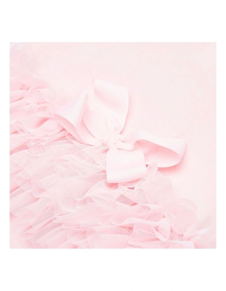 Ballet Onesie with Ruffles and Bow in Pink image 5