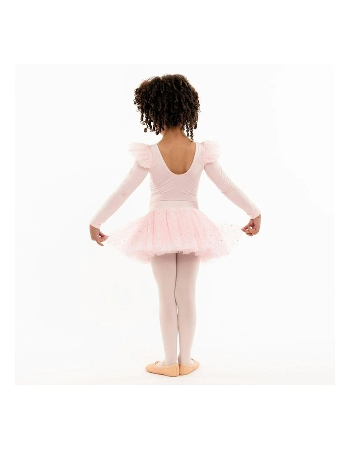 Leotard with Shoulder Ruffle in Pink image 6