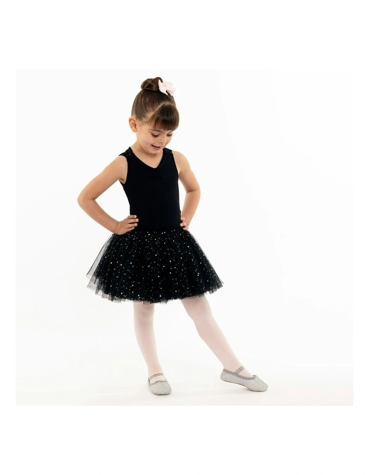 Mesh Cross Back Tutu Dress in Black image 5