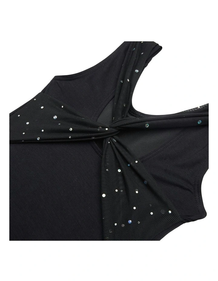 Mesh Cross Back Tutu Dress in Black image 6