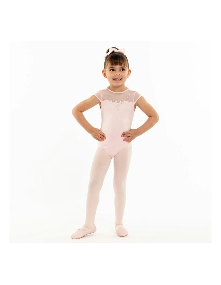 Jewelled Sweetheart Neckline Leotard in Pink image 2