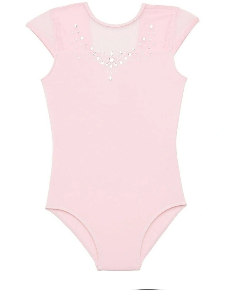 Jewelled Sweetheart Neckline Leotard in Pink image 4