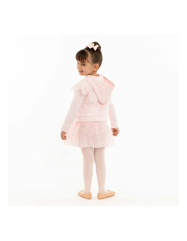 Evie Tulle Frill Hoodie in Pink image 5