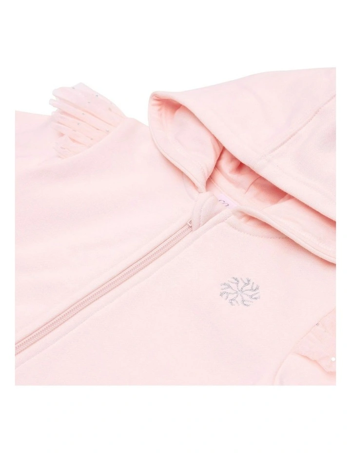 Evie Tulle Frill Hoodie in Pink image 6