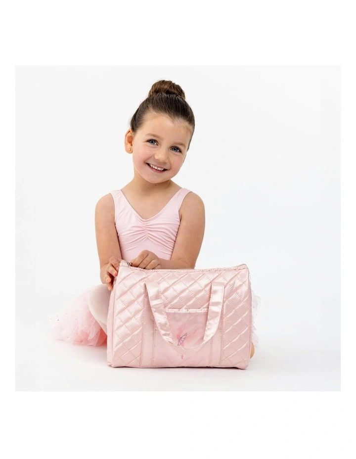 Quilted Duffle Ballet Bag in Pink image 3