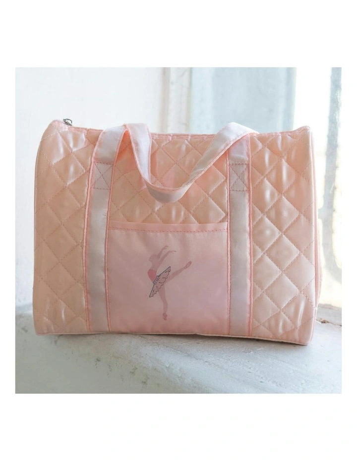 Quilted Duffle Ballet Bag in Pink image 4