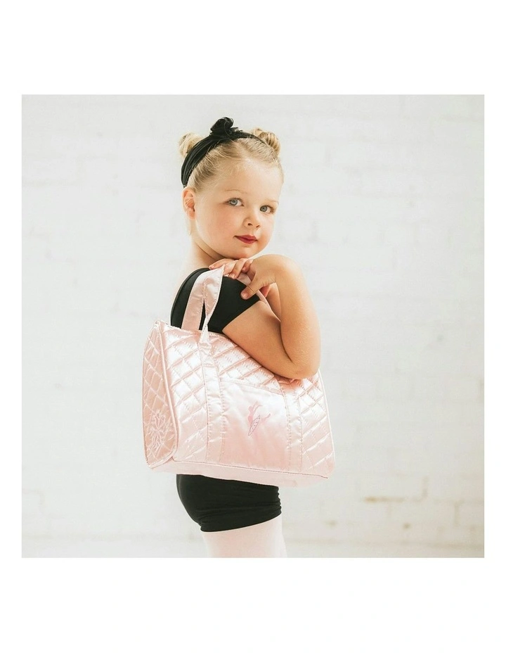 Quilted Duffle Ballet Bag in Pink image 5