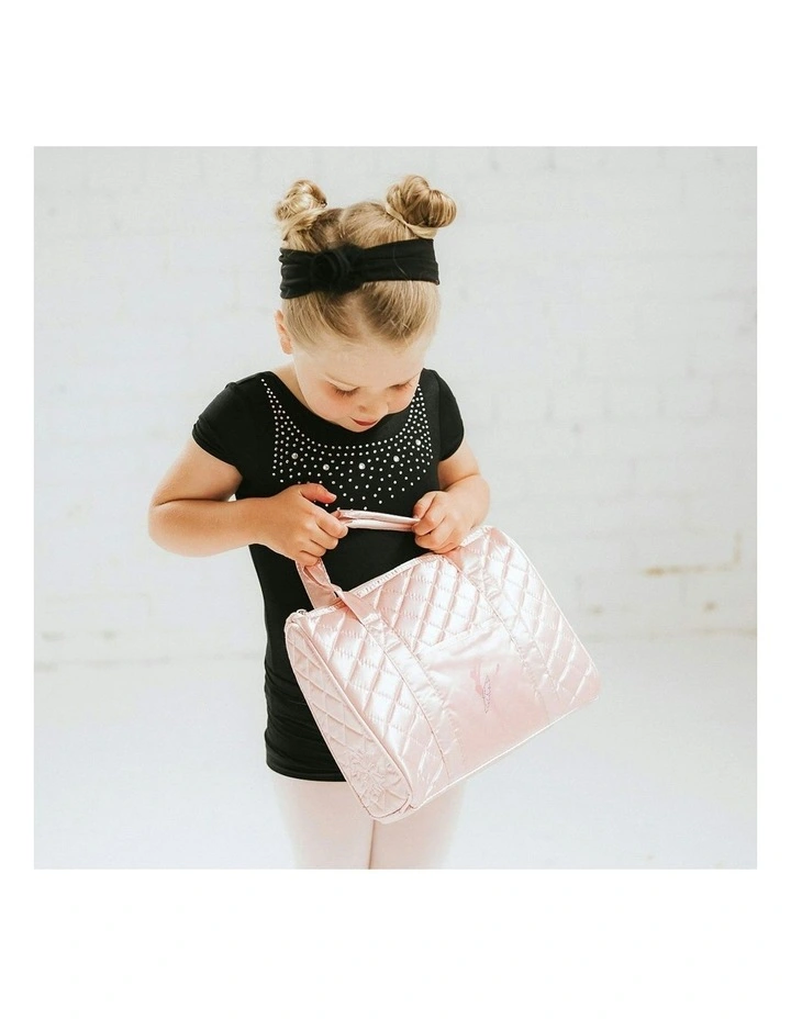 Quilted Duffle Ballet Bag in Pink image 6