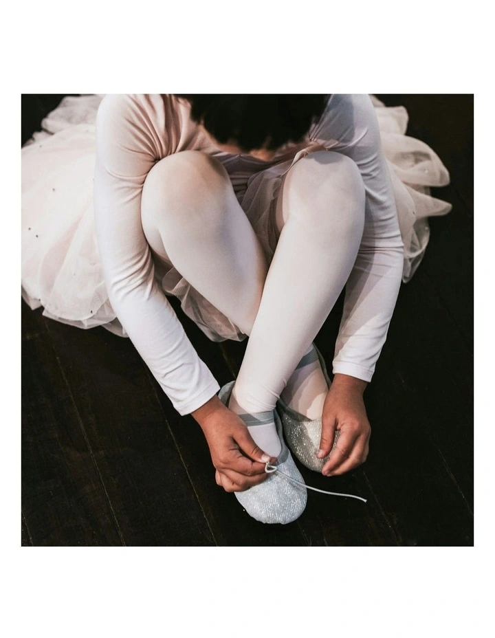 Sparkle Ballet Shoe in Silver image 4