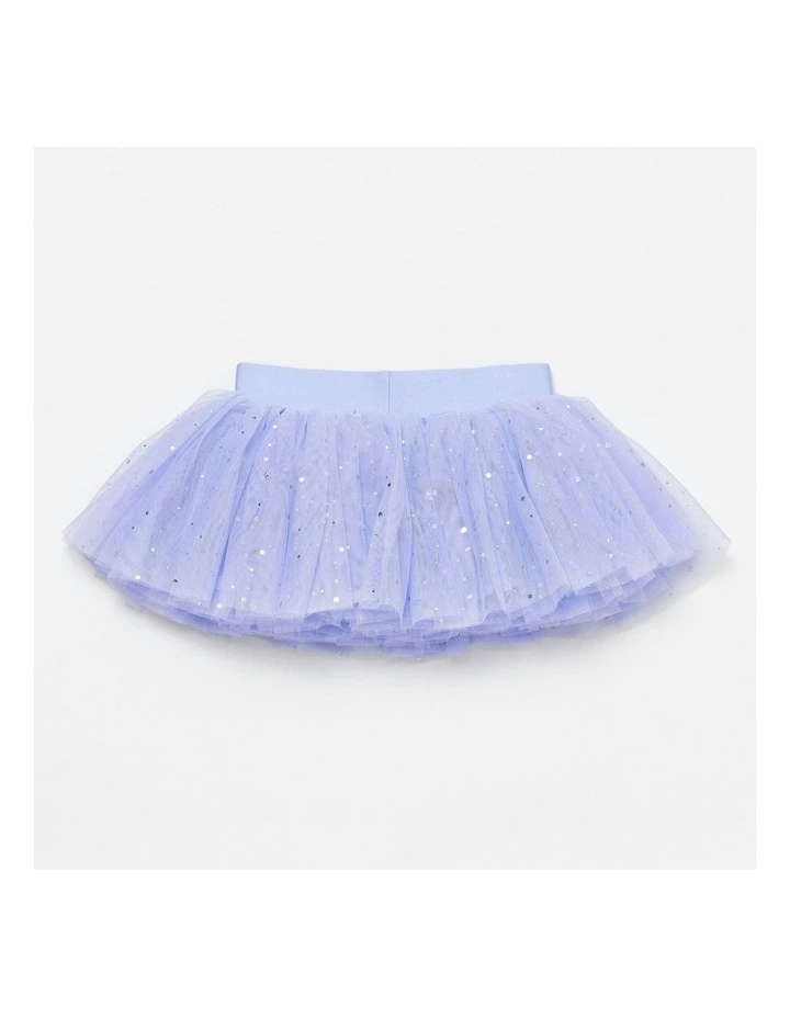 Flo Dancewear Girls 4 Layer Sequin Tutu Skirt in Lilac image 2