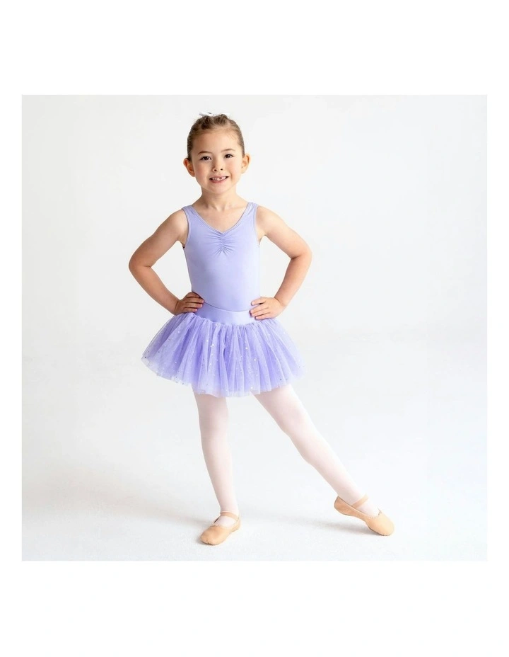 Flo Dancewear Girls 4 Layer Sequin Tutu Skirt in Lilac image 3