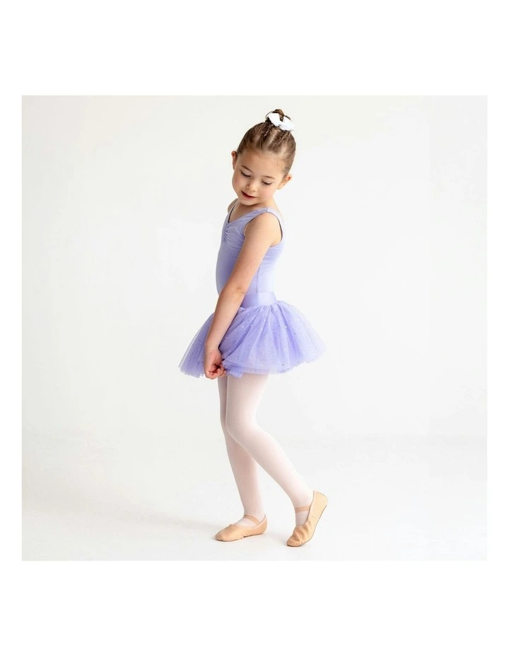 Flo Dancewear Girls 4 Layer Sequin Tutu Skirt in Lilac image 4