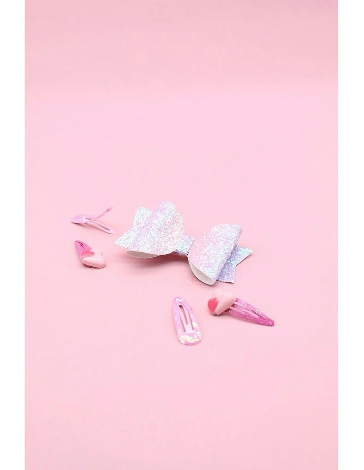 Lots Of Love Hair Clip Set in Multi image 2