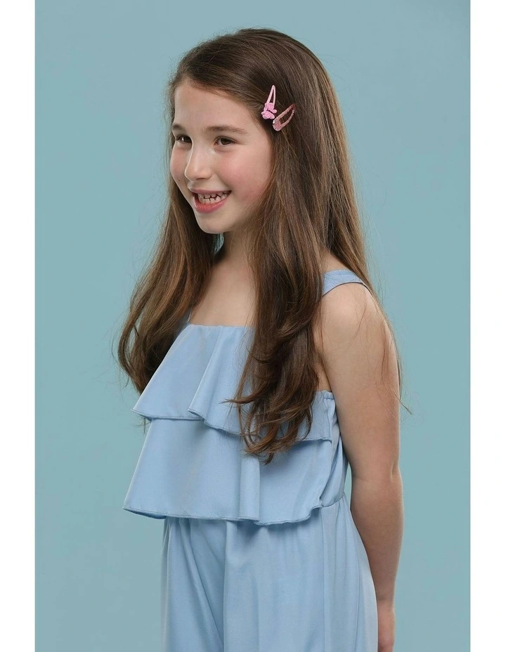 Mariposa Hair Clip Set in Hot Pink image 3