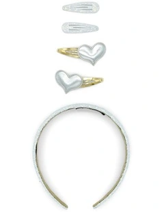 Holly Hair Clip Set in Silver