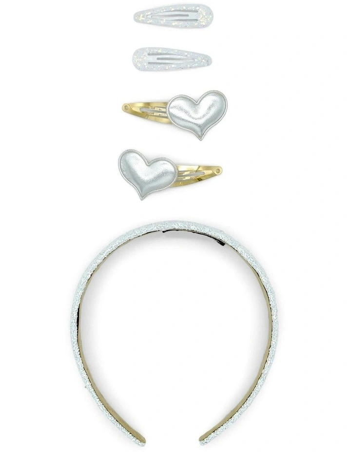 Holly Hair Clip Set in Silver image 1