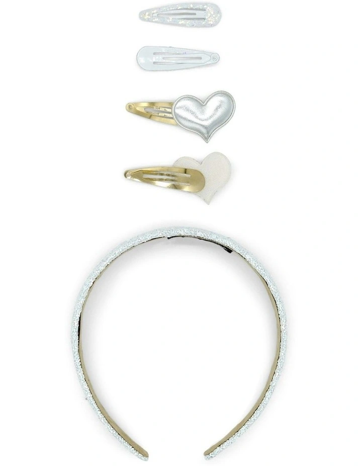 Holly Hair Clip Set in Silver image 3