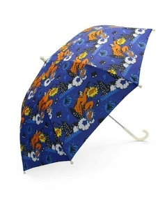 Superhero Umbrella in Blue Comic Print