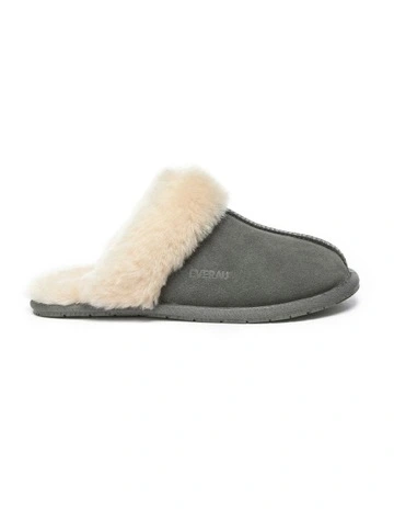 Rosa Slipper Suede in Dark Grey