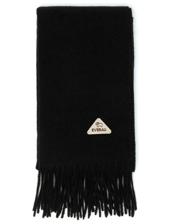 Eva Plain Scarf in Black image 1