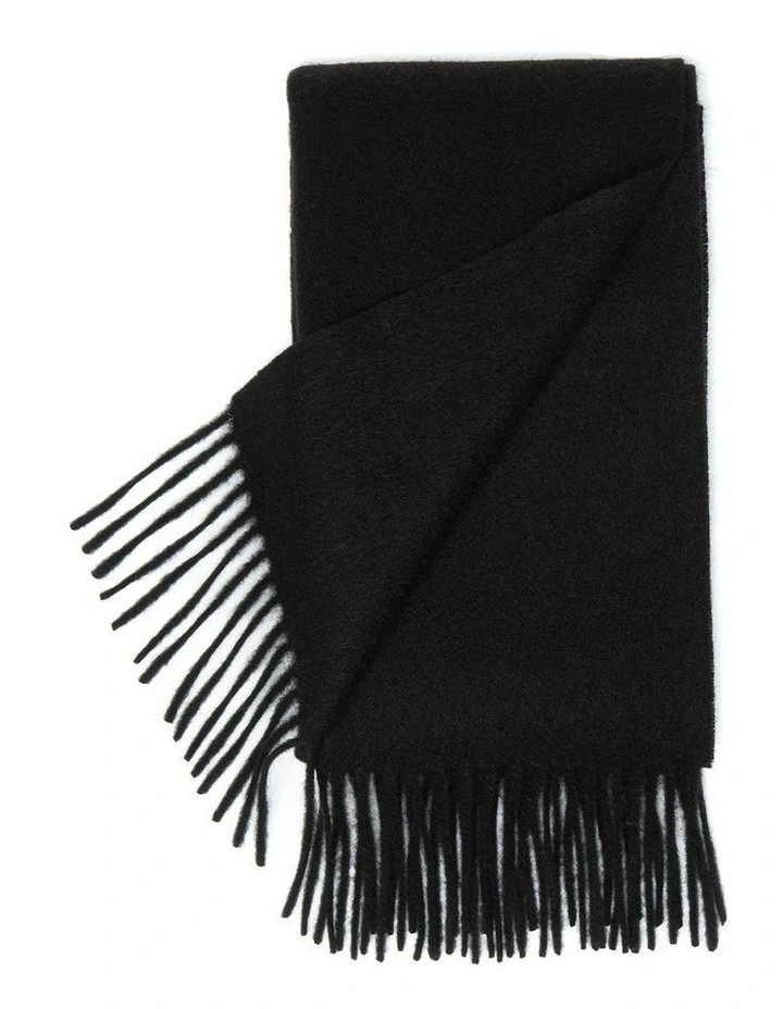 Eva Plain Scarf in Black image 2