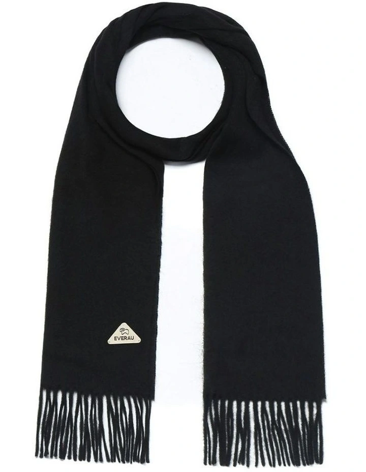 Eva Plain Scarf in Black image 4