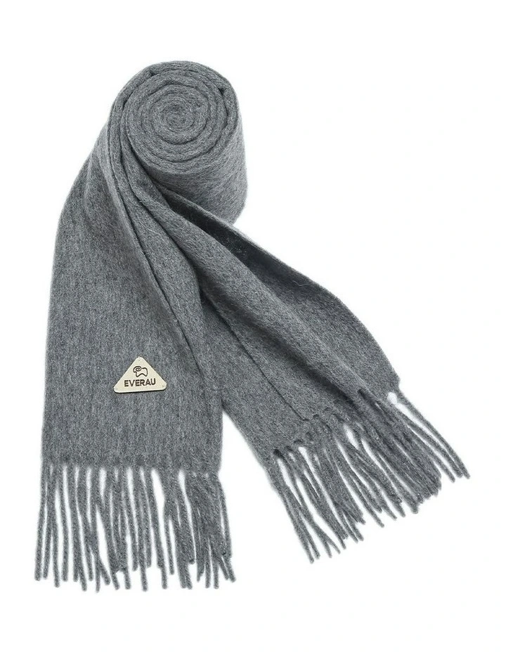 Eva Plain Scarf in Grey image 3