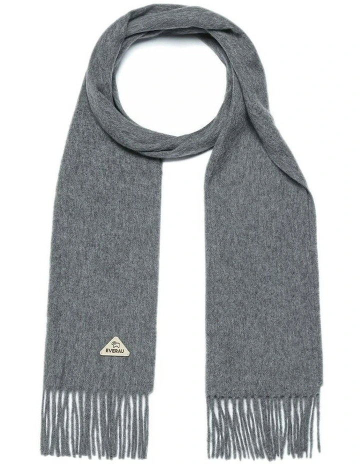 Eva Plain Scarf in Grey image 4