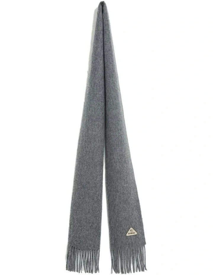 Eva Plain Scarf in Grey image 5