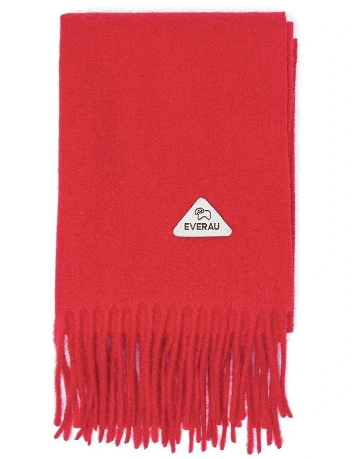 Eva Plain Scarf in Red image 1