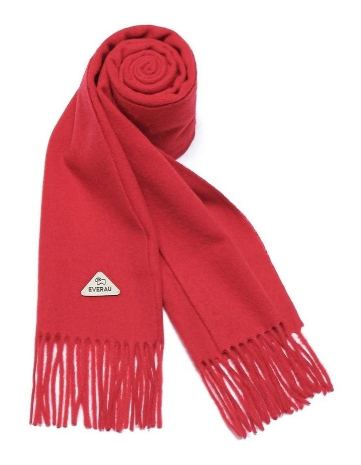 Eva Plain Scarf in Red image 3