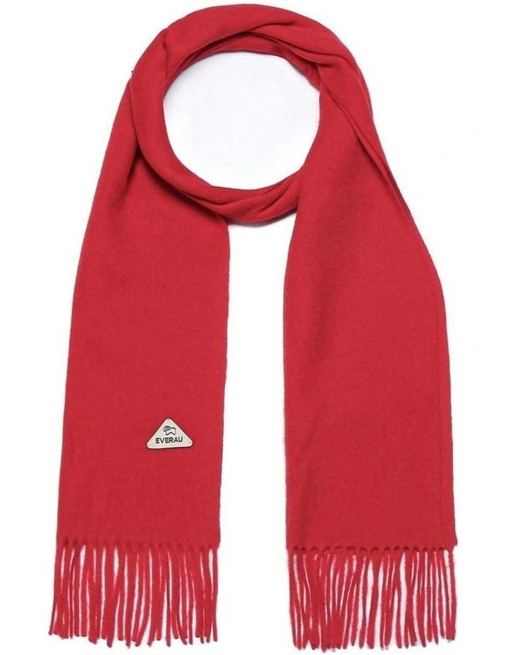 Eva Plain Scarf in Red image 4
