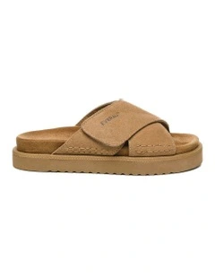 Lilac Adjustable Slides in Chestnut