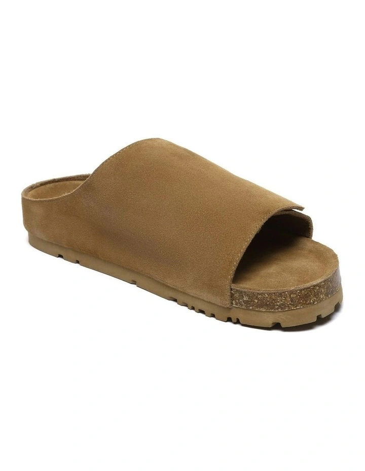 Justice Embossed Slides in Chestnut image 2