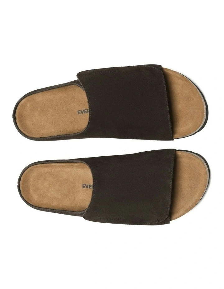 Justice Embossed Slides in Chocolate image 5