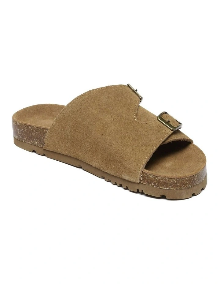 Alexis Adjustable Strap Slides in Chestnut image 2