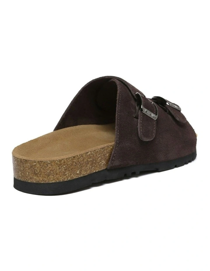 Alexis Adjustable Strap Slides in Chocolate image 3